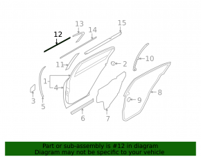 Молдинг двери верхний задний правый Infiniti G25 G35 G37 4d 06-15