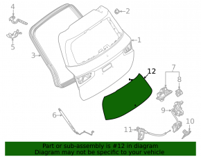 Стекло двери багажника Mercedes X167 GLS 450 580 20-26