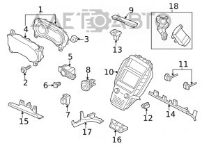 Датчик температуры воздуха в печке Ford Fusion mk5 13-20