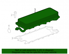 Масляный охладитель ДВС Land Rover Range Rover 13-21 5.0