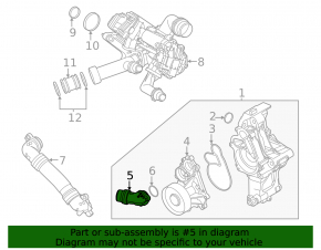 Фланець системи охолодження BMW X7 G07 19-22 3.0T