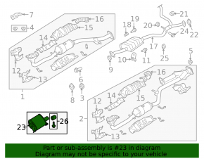 Глушитель задняя бочка левый Subaru Outback 10-14 3.6