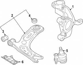 Цапфа передняя правая Audi A3 22-26