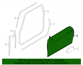 Дверь в сборе передняя правая Mini Cooper F56 3d 14-24