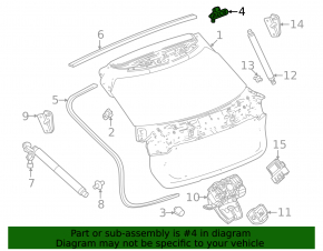 Петля дверей багажника ліва Chevrolet Equinox EV 24-26