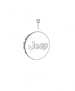 Центральный колпачок на диск Jeep Grand Cherokee WL 21-26 63/55мм графит