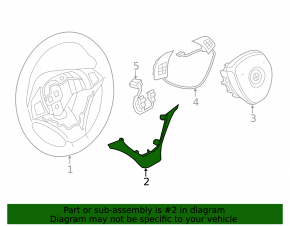 Накладка руля BMW X5 F15 14-18 хром, царапины