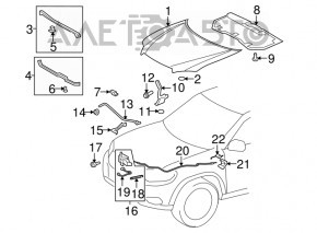 Уплотнитель капота задний Toyota Highlander 08-13