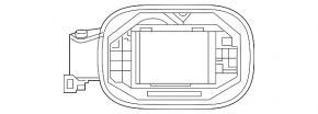 Корпус лючка бензобака Mercedes C-class W205 15-18 сломан носик
