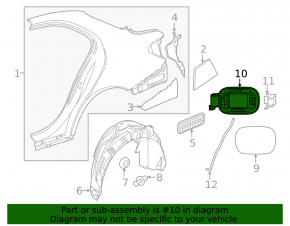 Корпус лючка бензобака Mercedes C-class W205 15-18 сломан носик