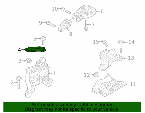 Кронштейн правой подушки двигателя Mazda 3 19-26 2.5