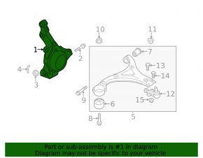 Цапфа передняя правая Hyundai Sonata 11-15