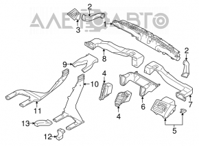 Воздуховод центральный левый Subaru Outback 10-14