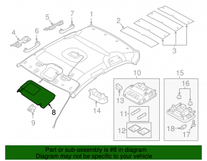 Козырек правый Hyundai Elantra AD 17-19 беж