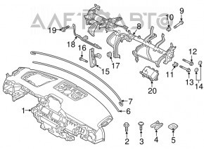 Торпедо передня панель з AIRBAG Mazda CX-5 17-25 чорна, з дефлекторами
