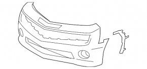 Бампер передний голый Chevrolet Camaro 14-15 SS, RS pack