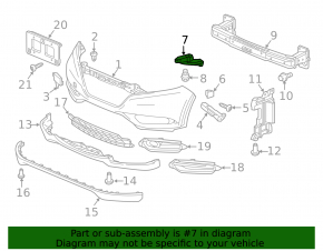 Крепление переднего бампера правое Honda HR-V 19-22