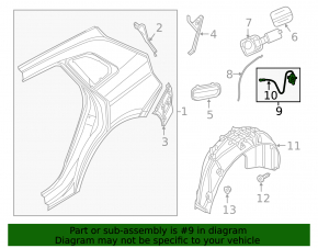 Замок лючка бензобака Audi Q5 80A 18-24 2.0T, PHEV, 18-20 3.0T
