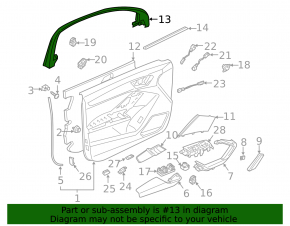 Рамка двери внутренняя передняя правая Audi Q3 83A 19-25 черная