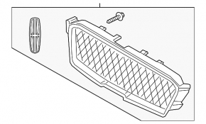 Решетка радиатора grill Lincoln MKZ 17-20 серая