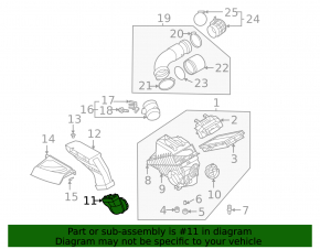 Воздуховод к фильтру Hyundai Santa FE 21-23 2.5T