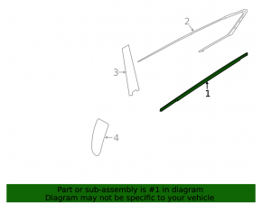 Молдинг дверь-стекло центральный задний правый Kia Sportage 17-22 хром