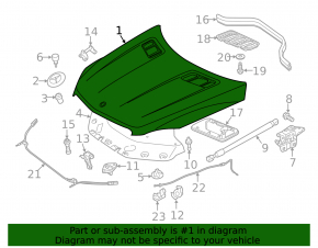 Капот голый Mercedes W166 ML 12-15