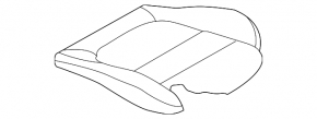 Пассажирское сидение Mazda 6 16-17 рест, без airbag, ткань черн