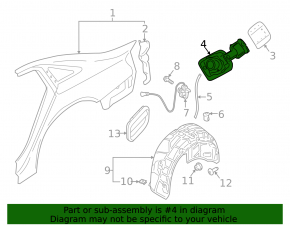 Корпус лючка бензобака Audi A4 B9 17-25