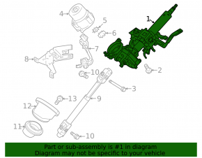 Рулевая колонка ЭУР Mitsubishi Outlander Sport ASX 10-23 отсутствует фишка