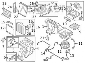 Радиатор отопителя печки Audi A3 8V 15-20 4d