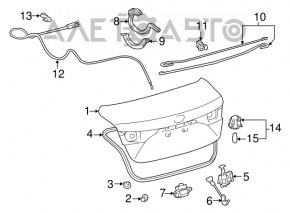 Петля крышки багажника левая Toyota Avalon 13-18