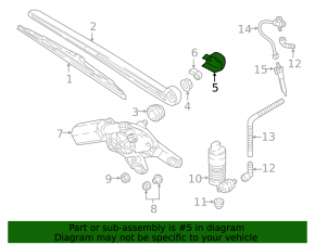 Накладка поводка дворника заднего Audi Q3 83A 19-25