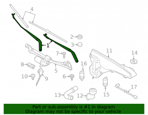 Поводок дворника правый BMW X5 F15 14-18