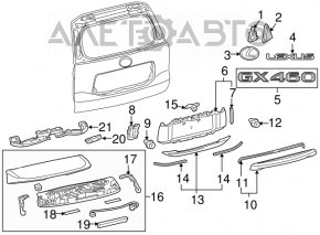 Эмблема передняя решетки радиатора grill Lexus LS460 LS600h 07-09 дорест