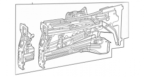 Чверть передня права Mercedes X167 GLS 450 20-26 на кузові, срібло