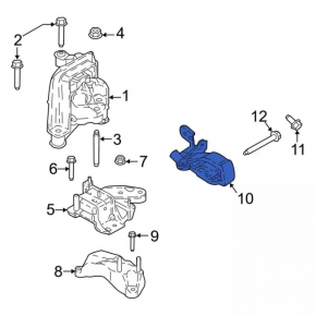Подушка двигателя задняя Ford Ecosport 18-21 1.0T