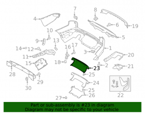 Накладка заднього бампера нижня Land Rover Range Rover Sport 18-22