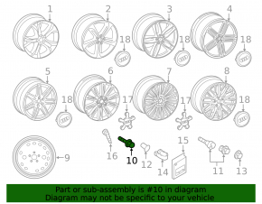 Болт колесный d17 M14x1.5 VW Atlas 18-26