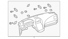 Торпедо передня панель з AIRBAG Lexus ES350 07-12 коричнева