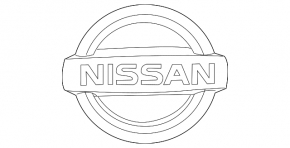 Емблема решітки радіатора grill Nissan Versa 12-19