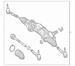Рейка рульова Mercedes C-class W205 300/400 15-21 електро, RWD