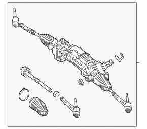Рейка рульова Mercedes C-class W205 300/400 15-21 електро, RWD