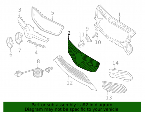 Решетка радиатора grill Mercedes CLS-class C218 15-18 AMG pkg, без камеры