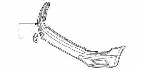 Бампер передній голий VW Tiguan 18-21 R-Line