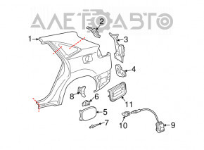 Четверть крыло задняя правая Lexus RX300 RX330 RX350 RX400h 04-08