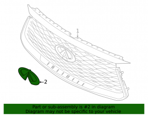Эмблема решетки радиатора grill Infiniti QX60 22-26
