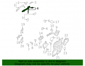 Механизм ручки двери задней правой Mazda3 MPS 09-13