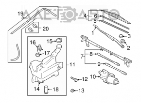 Поводок дворника правый Mazda6 09-13