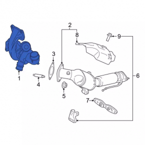 Турбина Ford Edge 19-23 2.0T 9к клин, повреждение водой